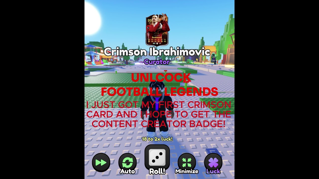 js got my first crimson card in unlock football legends!