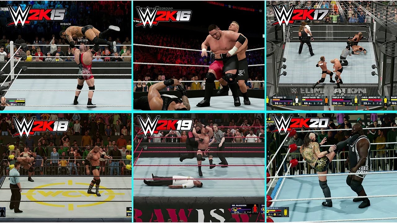 WWE 2K15 vs. WWE 2K16 vs. WWE 2K17 vs. WWE 2K18 vs. WWE 2K19 vs. WWE 2K20 in 2025