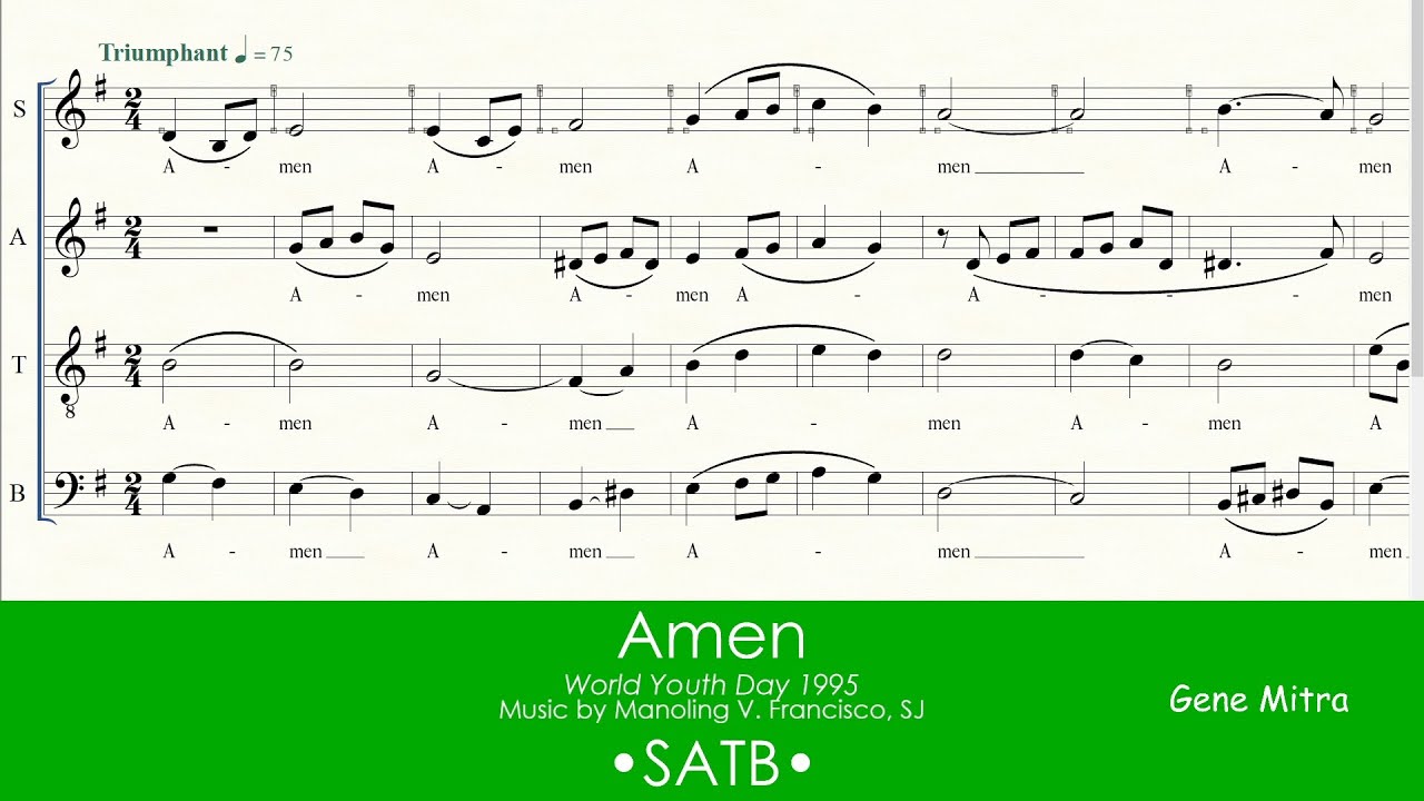 Amen (World Youth Day 1995) • SATB