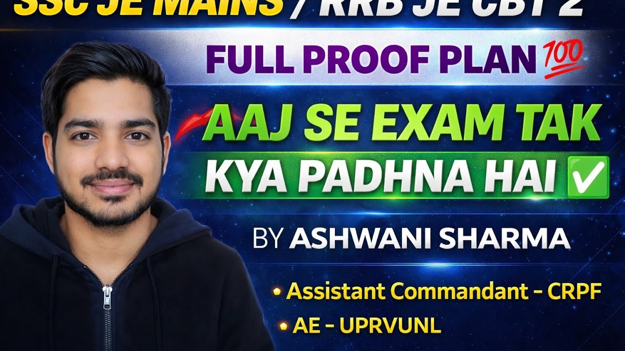 SSC JE MAINS FULL PROOF PLAN|| AAJ SE EXAM TAK|| THE CIVIL BANDA 