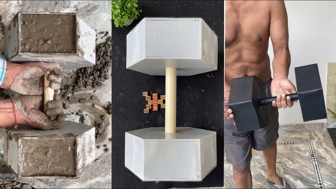 PVC plastic 13 kg Dumbbell DIY for Home Gym | Rubber coating weight for men & women | GYM exercise