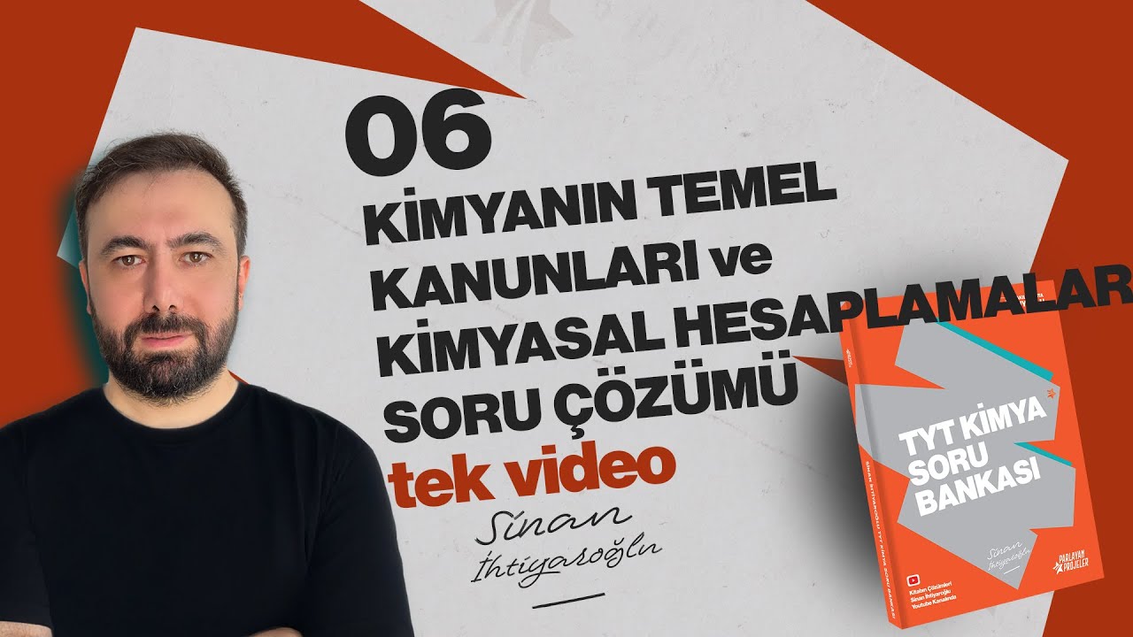 Kimyanın Temel Kanunları ve Kimyasal Hesaplamalar Soru Çözümü - tek video | TYT Kimya Soru Bankası