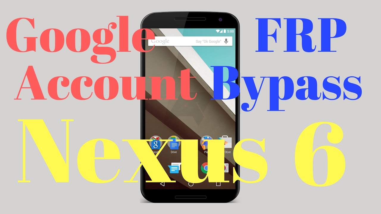 Motorola Nexus 6 BYPASS GOOGLE ACCOUNT REMOVE FRP 2016