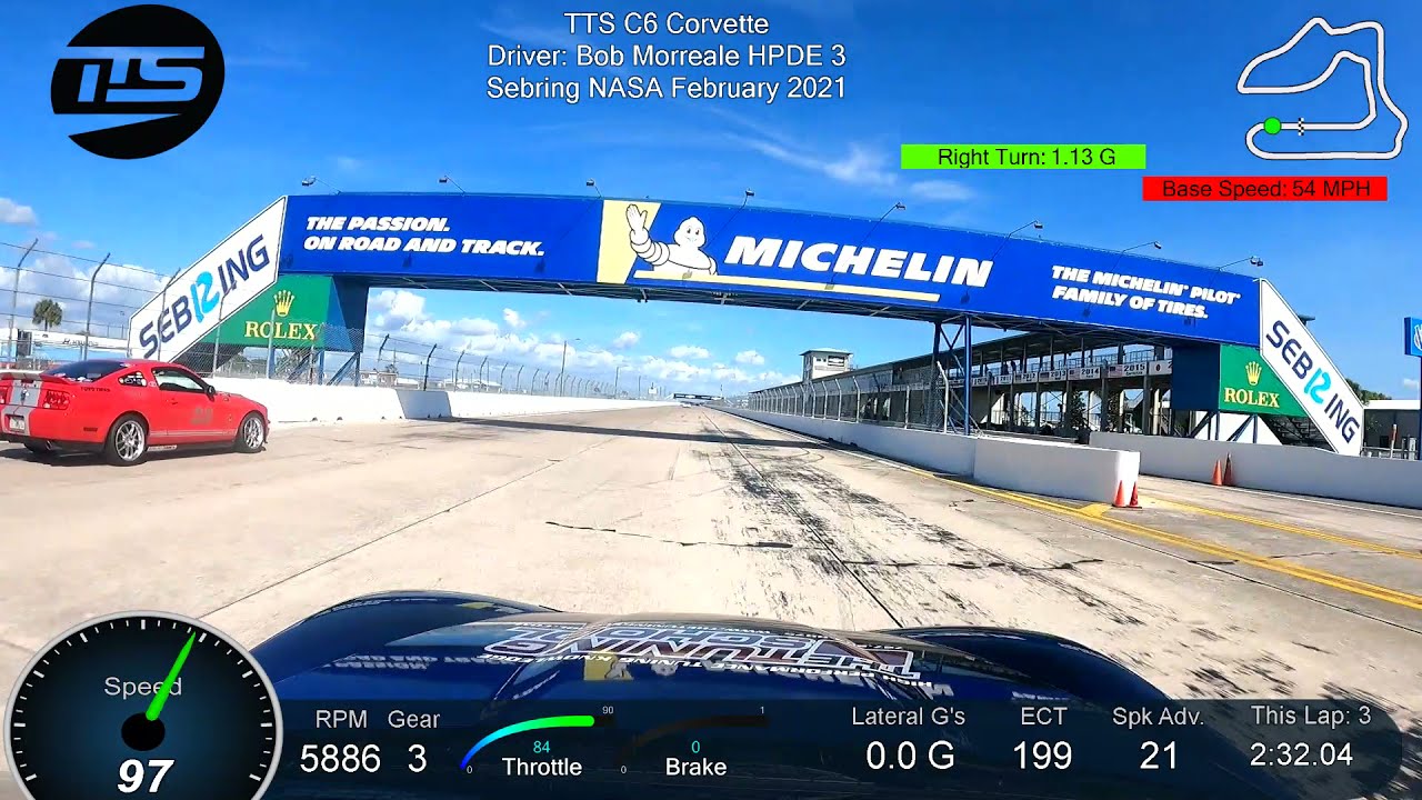 GoPro Video Hot Laps in TTS Corvette at Sebring International Raceway February 2021 NASA HPDE 3