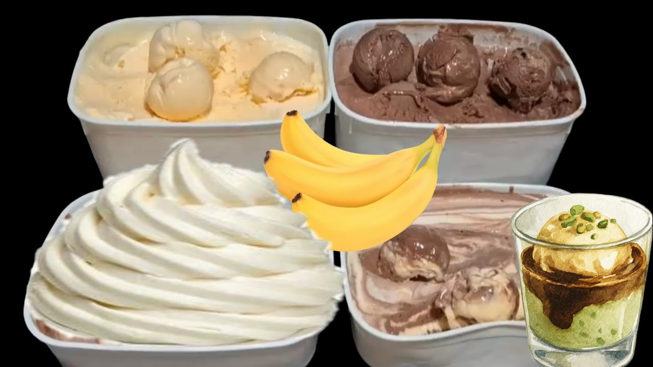 COMO FAZER SORVETE CASEIRO DE 1  INGREDIENTE DE 2  E DE 3 INGREDIENTES NO LIQUIDIFICADOR E BATEDEIRA