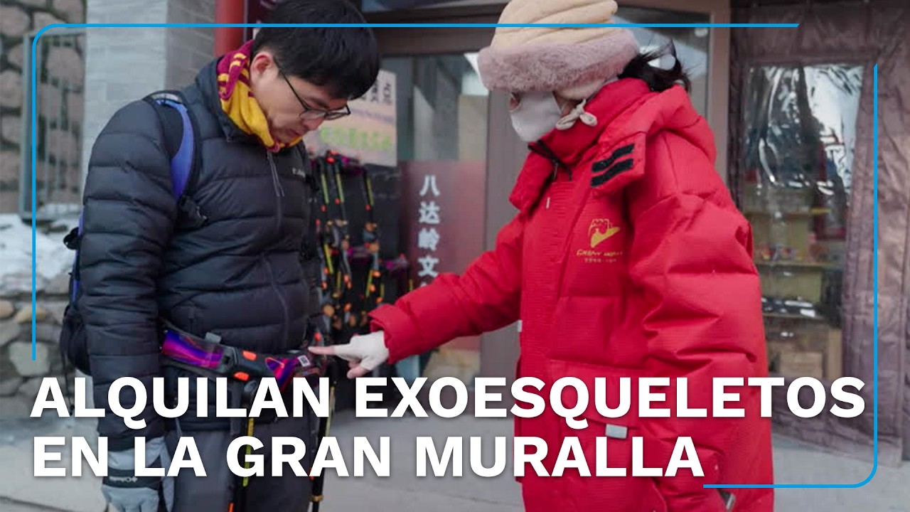 Usan piernas robóticas para subir la Gran Muralla China