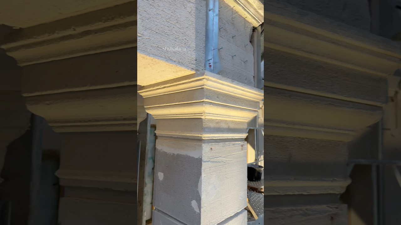Usunięcie uszkodzonych fragment&oacute;w i odtworzenie profili.#architecture #building #renovation