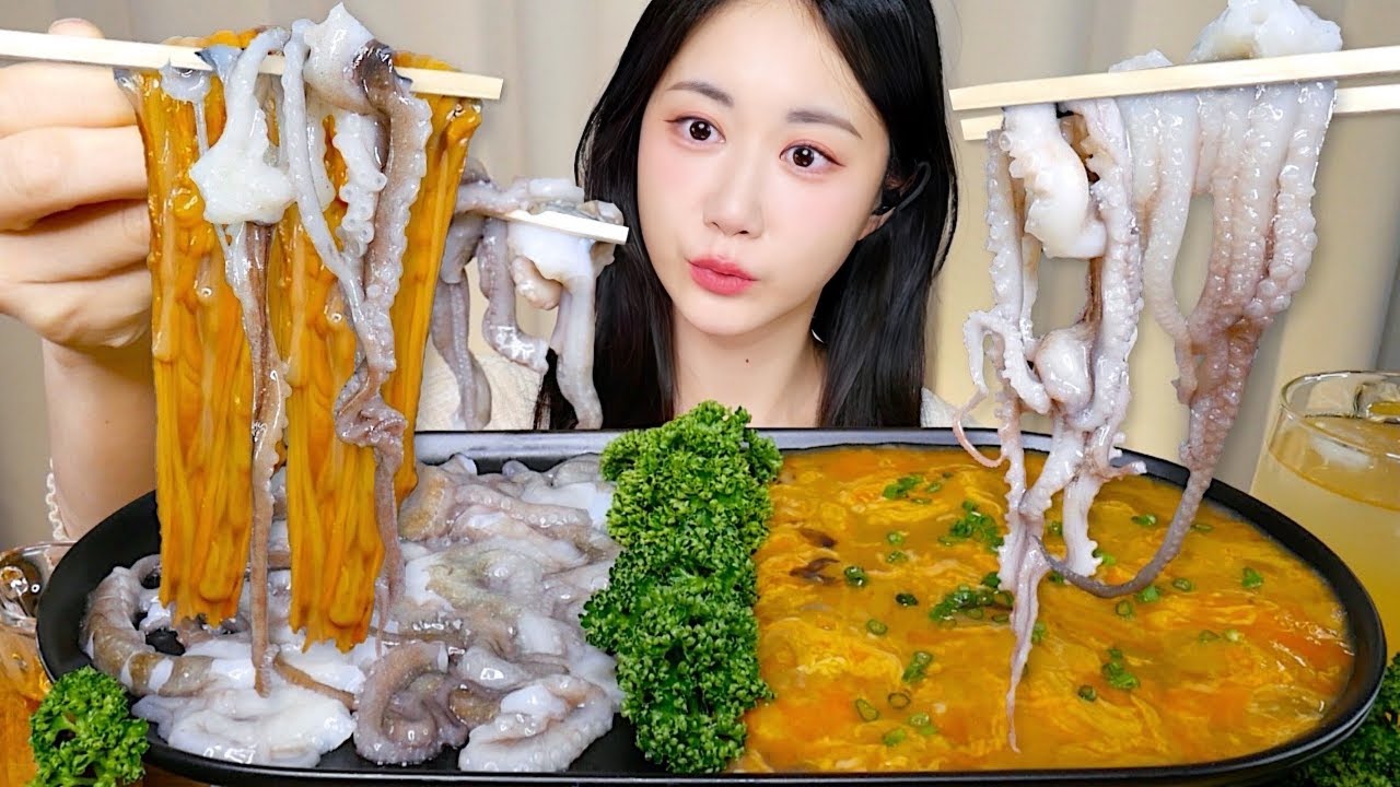 힘이 팔팔💪산낙지와 해삼내장🧡 산낙지 먹방 해삼내장 먹방 Sea Cucumber Intestines + Raw Octopus このわた + サンナクチ | Mukbang ASMR