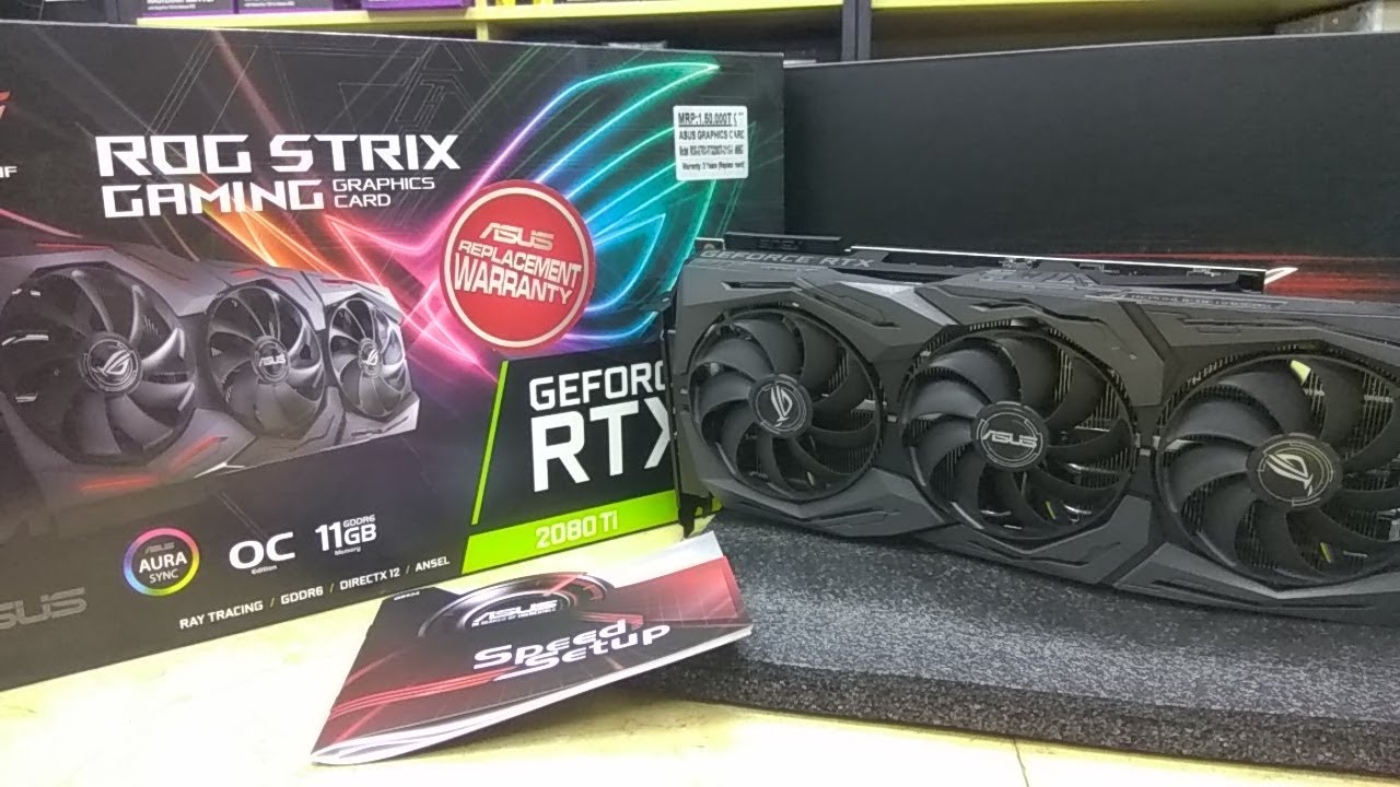 ROG STRIX ASUS RTX2080TI O11G GAMING CUDa Core 4352 Unboxcing