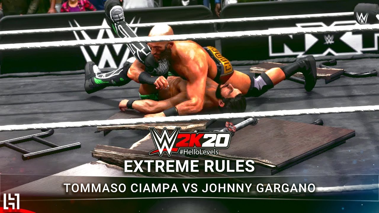 WWE 2K20 Tommaso Ciampa vs Johnny Gargano EXTREME RULES Match Gameplay