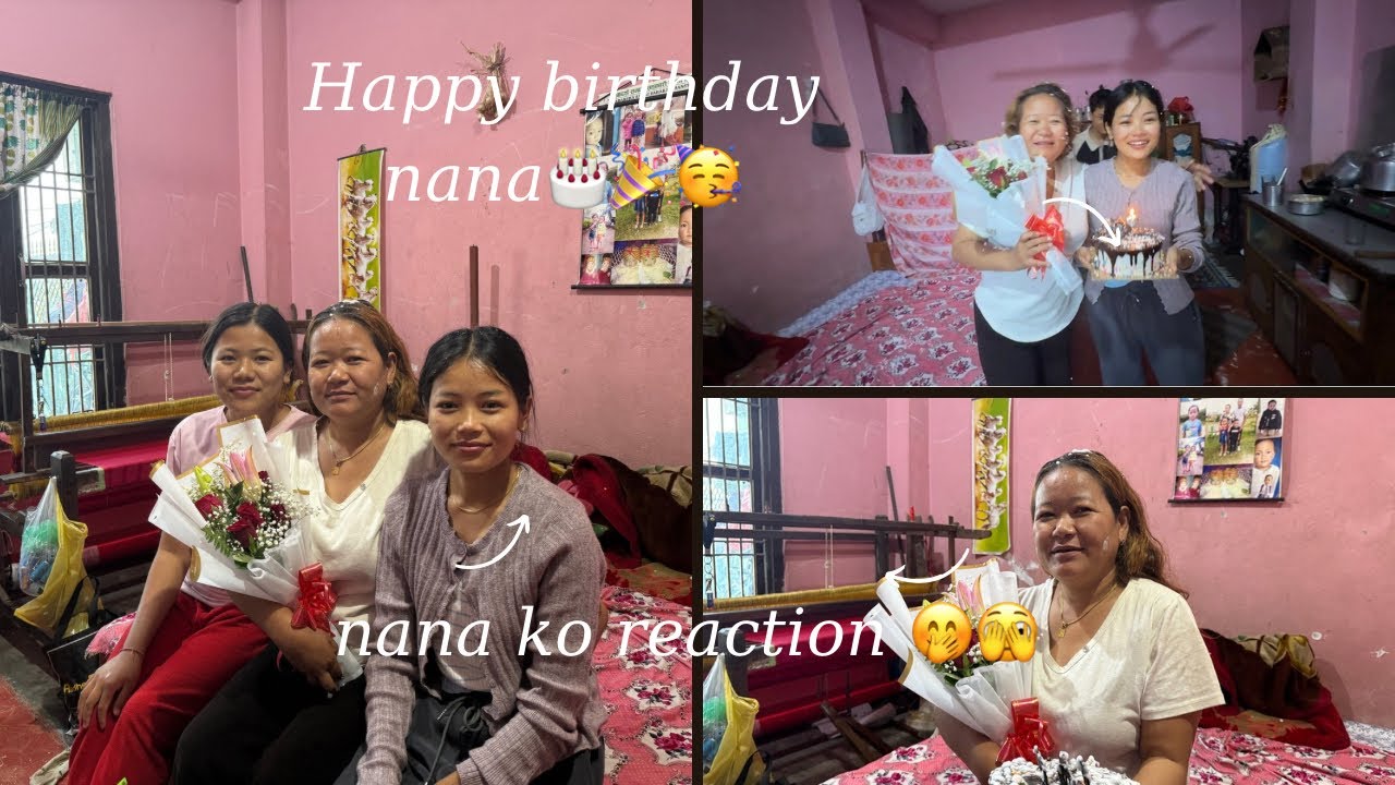 Nana lai birthday surprise dida nanako reaction ❤️#vlogvideo #birthdaycelebration @Nishasampangrai 