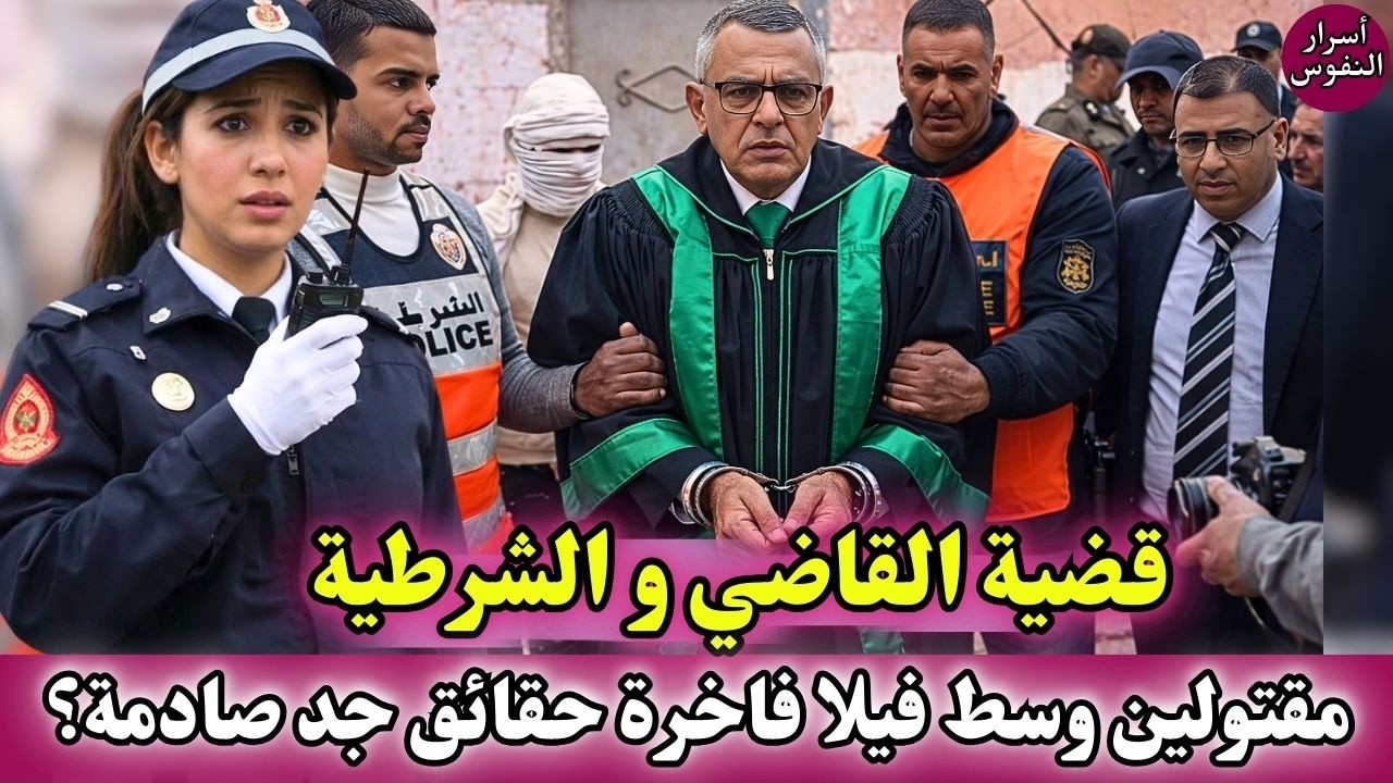 قضية القاضي و الشرطية مقتولين وسط فيلا فاخرة في رمضان و تكشف سر قضايا شرطة مغربية