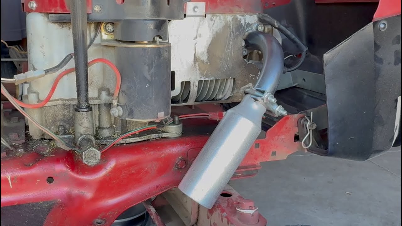 My riding mower gets a performance exhaust!!