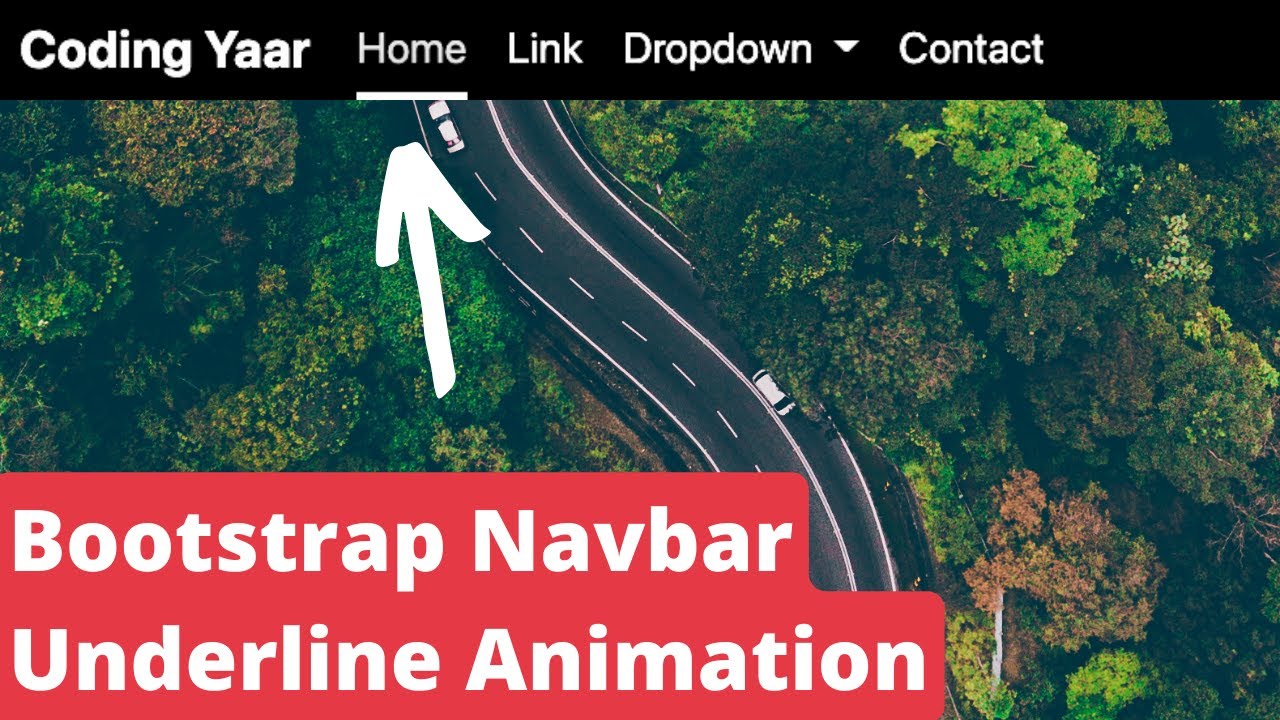 Bootstrap Navbar Hover Effect (underline animation)