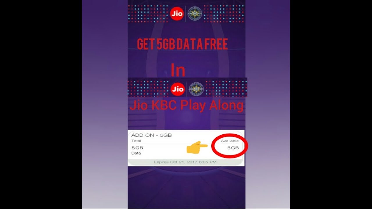 How to Claim Your 5GB Add on data in Jio KBC Play Along