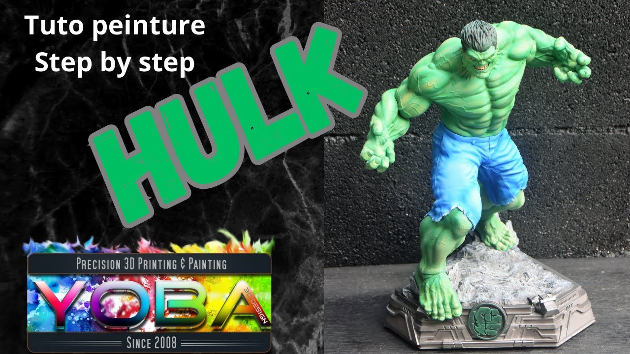 Hulk 1/6è. Tuto peinture Step by step. Airbrush - Aérographe. Annonce des vainqueurs des Groot