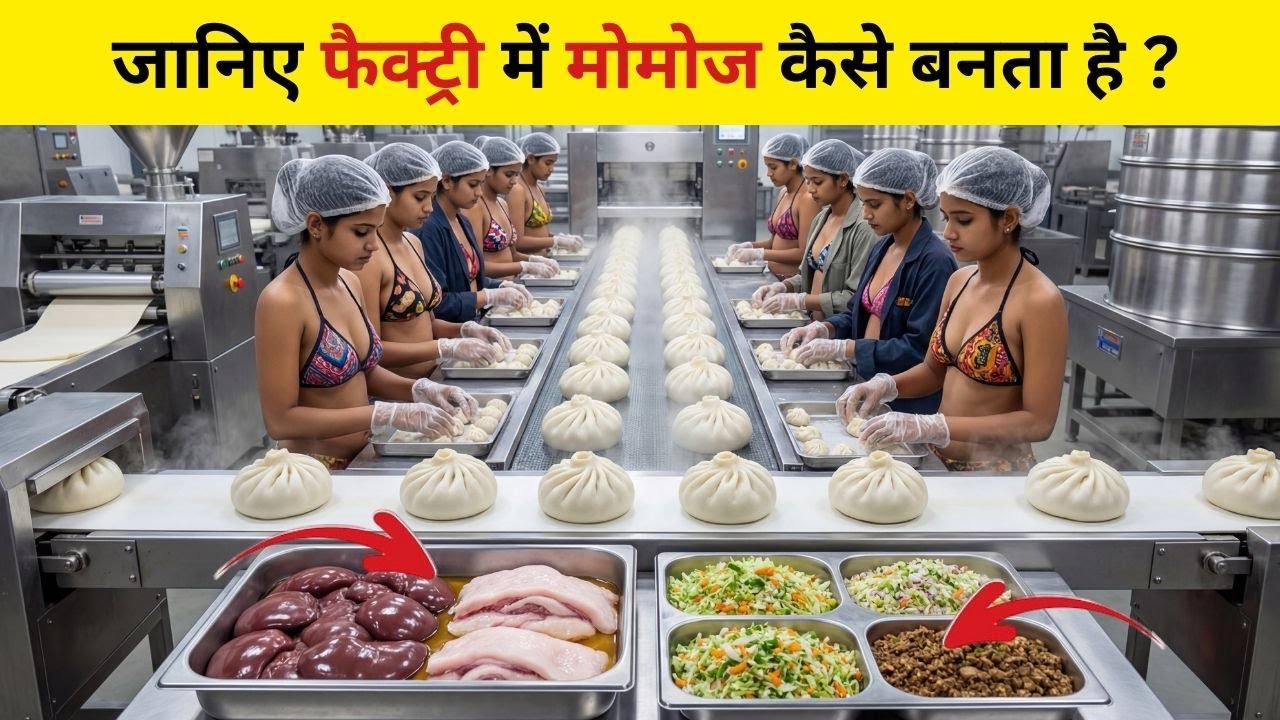 Factory Me Momos Kaise Bante Hai | Momos Manufacturing Process | Food Factory Video