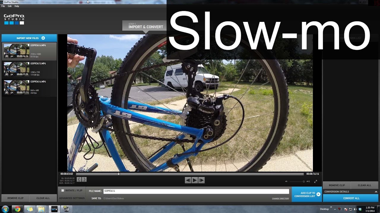 GoPro Tutorial: How To Slow Motion in GoPro Studio 2.0 - Jeremy Sciarappa