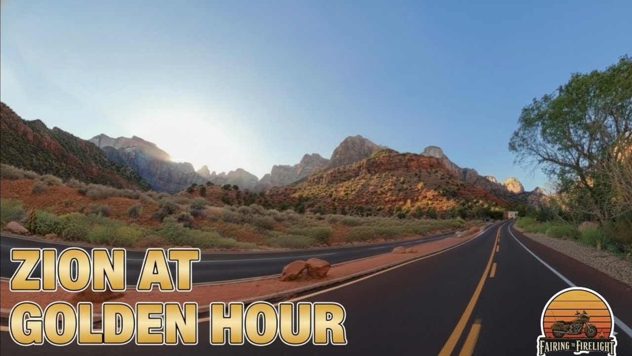 SUNSET RIDE THROUGH ZION NATIONAL PARK: In Early August. 
