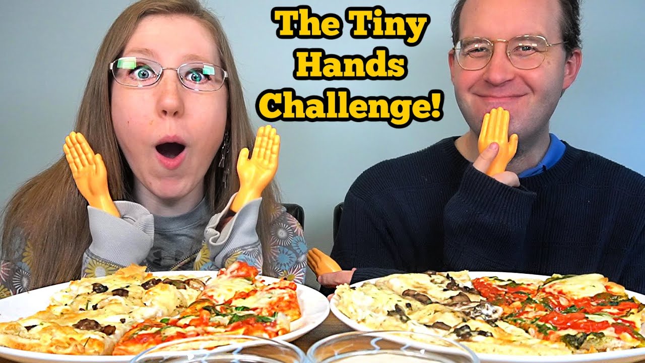 THE TINY HANDS CHALLENGE (PIZZA) MUKBANG!