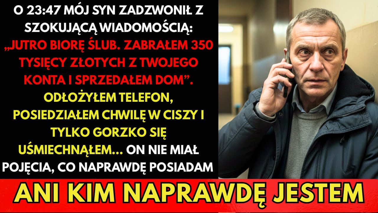 Syn zadzwonił: „Jutro ślub. Ukradłem 350 tys. i sprzedałem twój dom” — ale nie znał prawdy