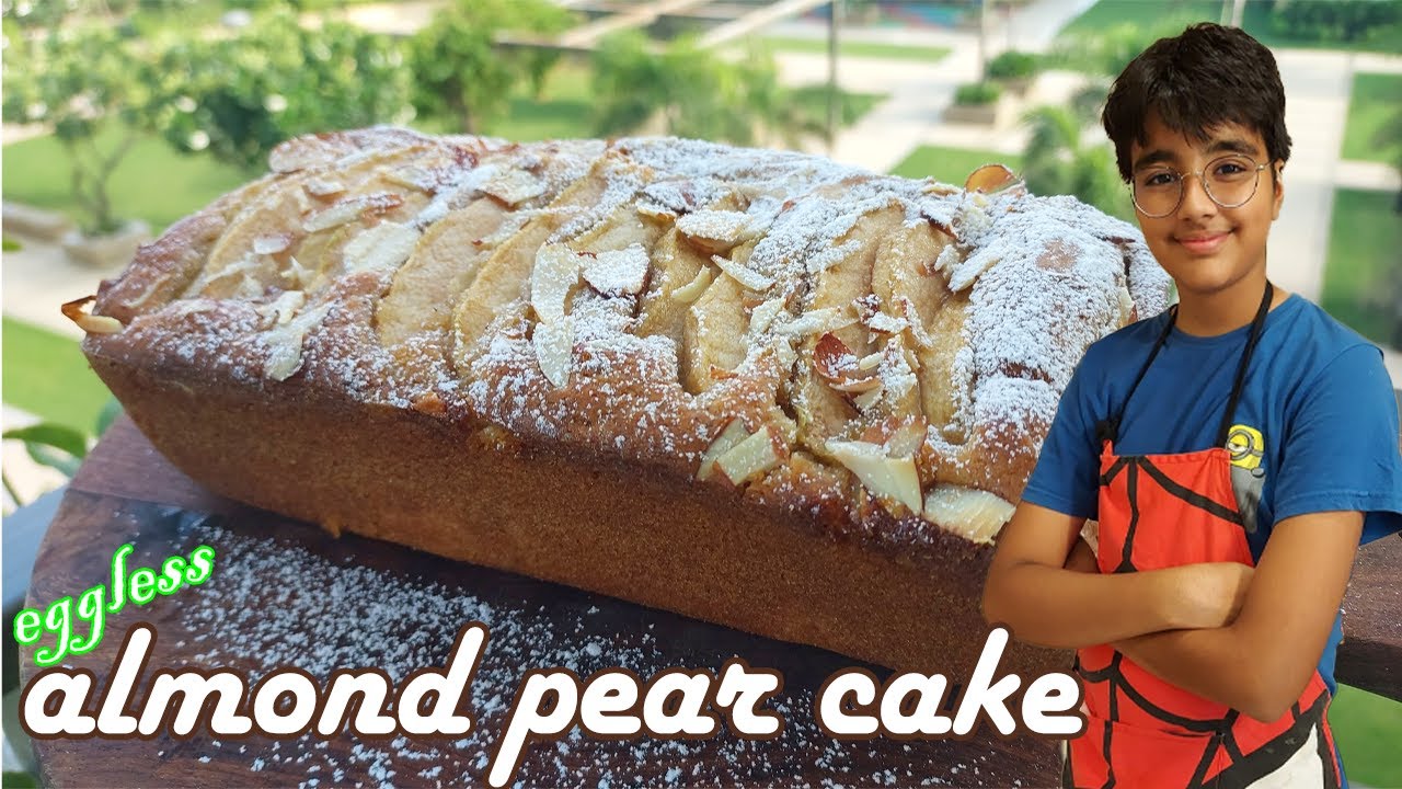 Easy Italian Almond Pear Cake || Eggless Tea Cake || Spiced Pear Cake || Arjun Gaba