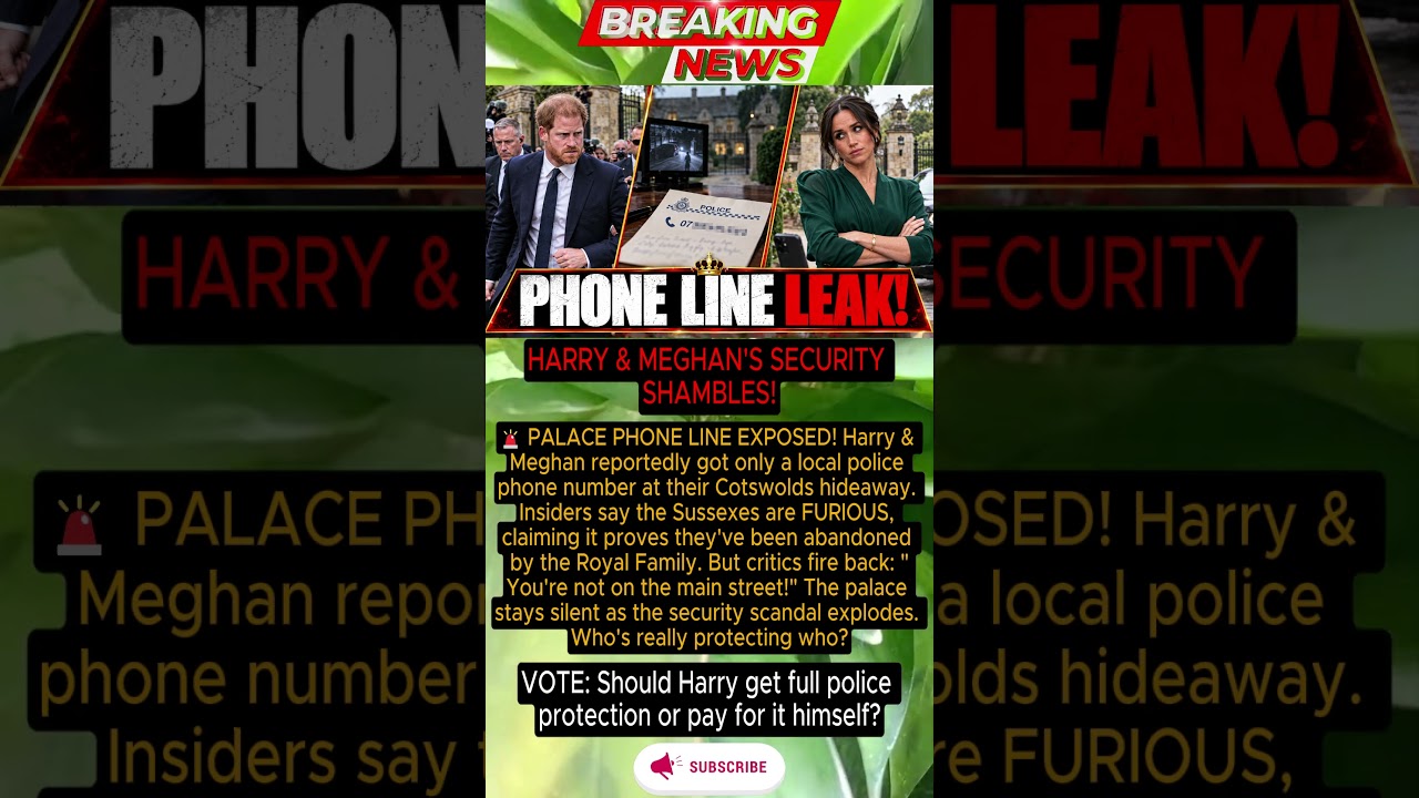 🚨 PALACE PHONE LINE LEAK! Harry & Meghan's Security EXPOSED #royal #princeharry #meghanmarkle #news