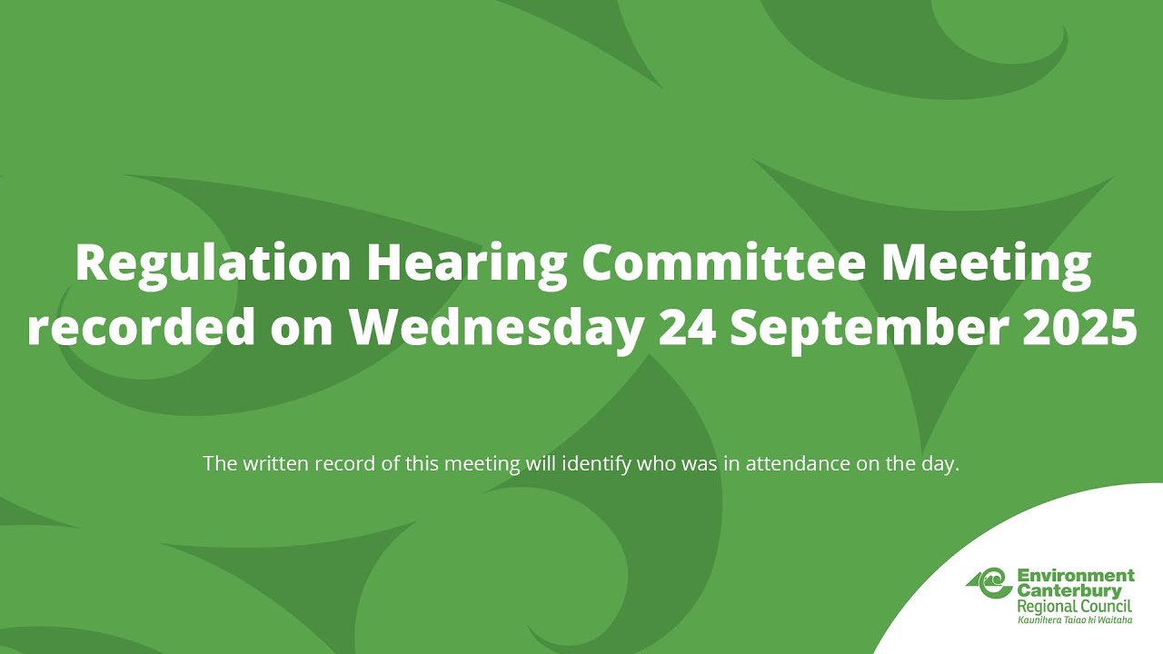Regulation Hearing Committee 24 September 2025