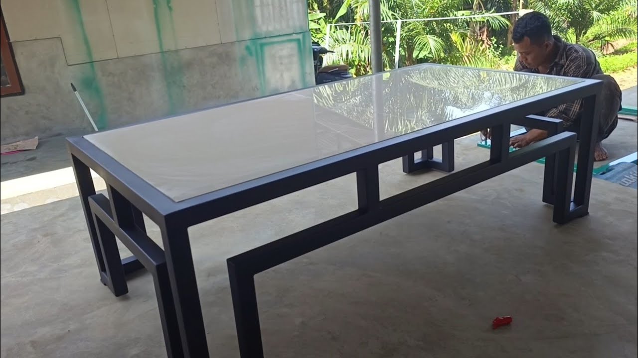 MEMBUAT MEJA SANTAI BESI HOLLOW ALAS GRANIT