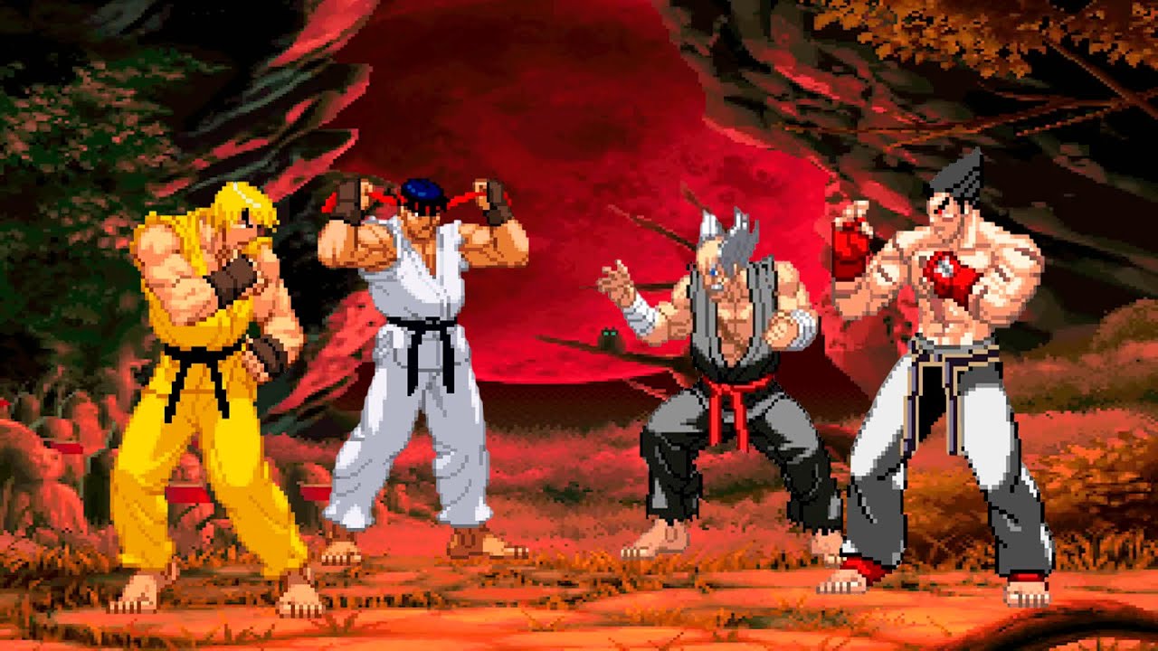 ICE RYU & FIRE KEN VS KAZUYA & HEIHACHI