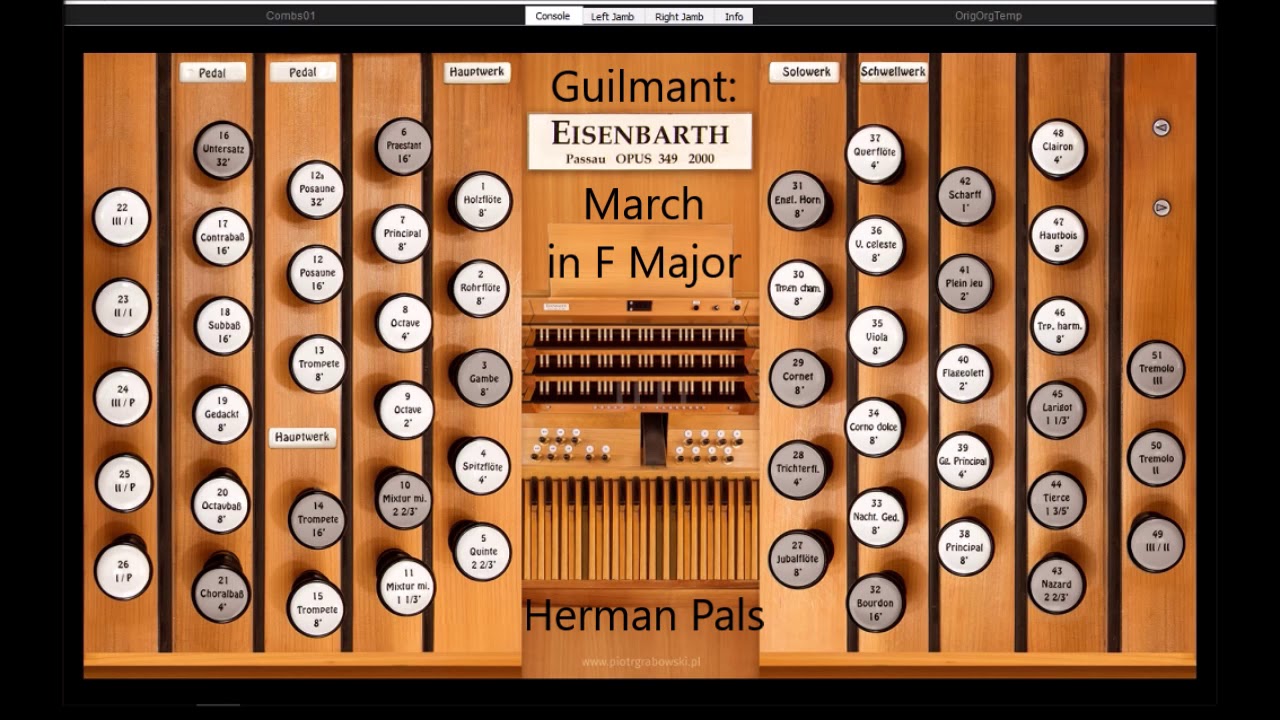 Guilmant March in F major Opus 46 No 5 (Hauptwerk Friesach)