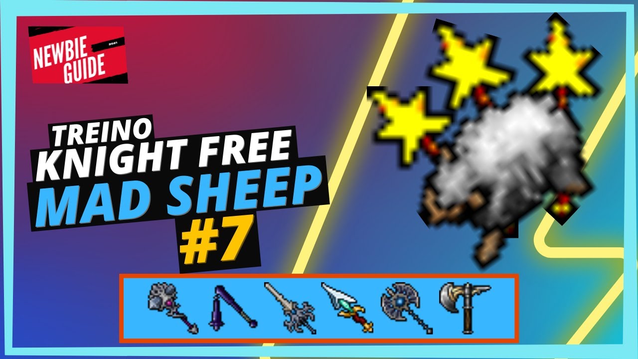 👶[TIBIA] O MELHOR treino ONLINE de SKILL para KNIGHT FREE - MAD SHEEP
