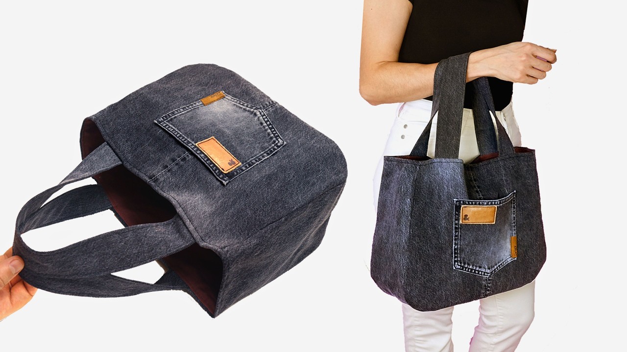 Amazing Sewing Idea How to Sew Tote Bag from Old Jeans Miarti🪡🧵✂️ 👜✌️