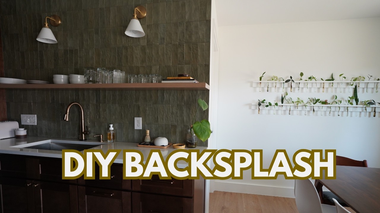 Extreme Kitchen Makeover - How to install a tile backsplash!
