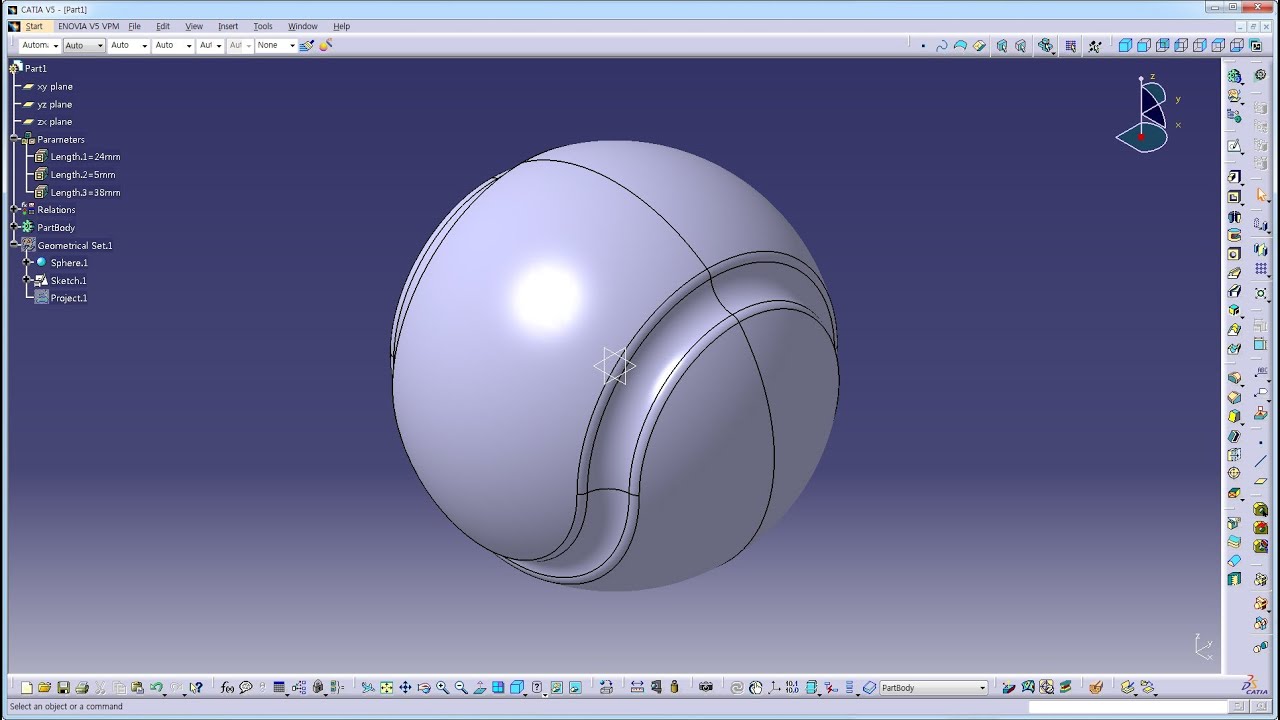 CATIA Tennis Ball