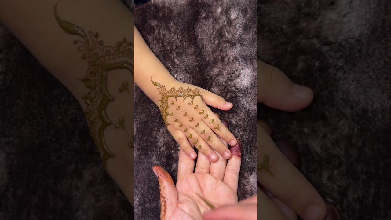 VERY BEAUTIFUL QUICK AND EASY HENNA DESIGN FOR KIDS | EASY MEHENDI DESIGN 