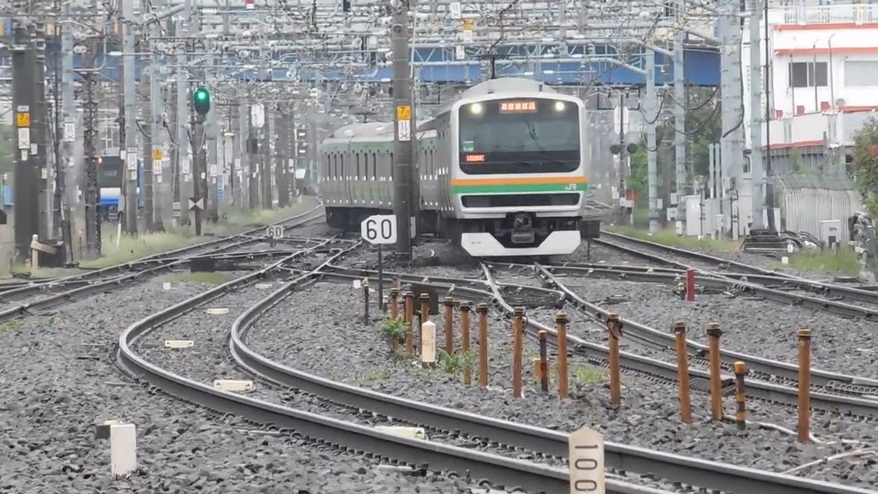 上野東京ライン1826E 高崎行🗓️2023.5.23(火)⚠️異線進入(貨物線誤進入)👮