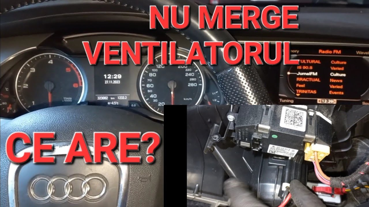 CUM SE SCHIMBA VENTILATOR CALDURA, HABITACLU,AEROTERMA , AUDI A4 B8 2008-20151