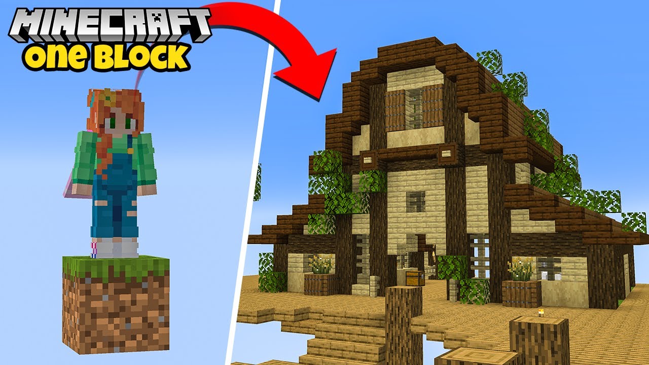Building an Animal Farm in ONE BLOCK Minecraft!
