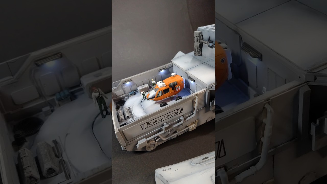 Kitbash Challenge | Cargo Spaceship from Trash #kitbash #spaceship #scifi