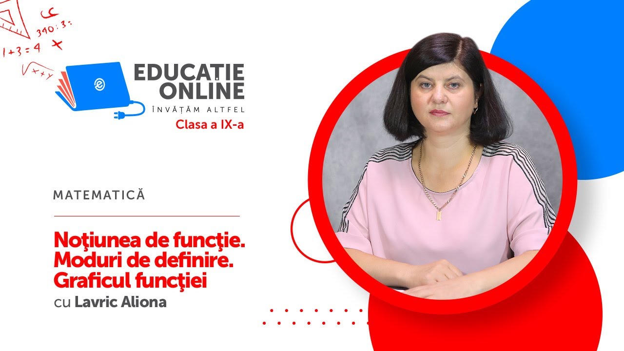 Matematică, Clasa a IX-a, Noţiunea de funcţie. Moduri de definire. Graficul funcţiei