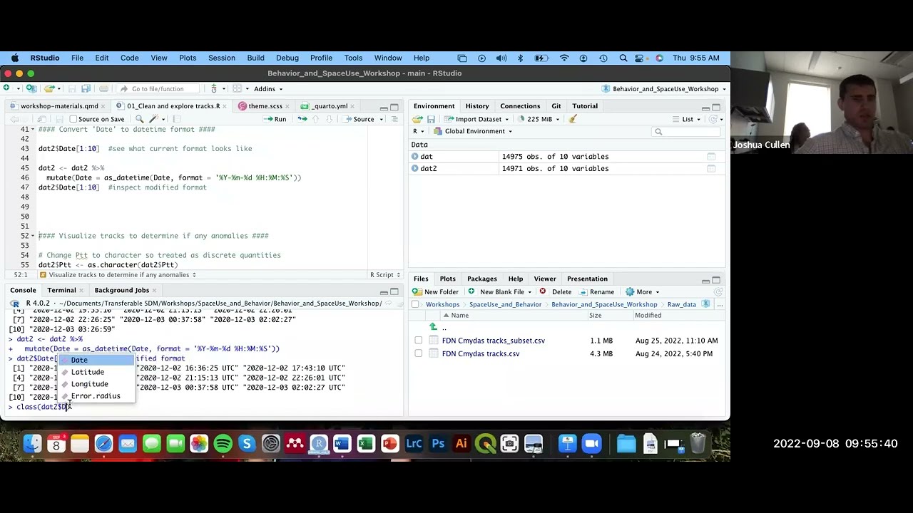 Clean and Explore Animal Telemetry Data in R