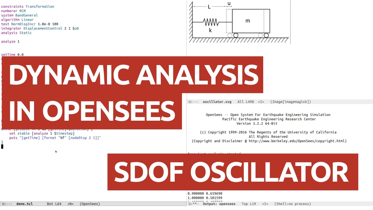 OpenSees Basics - Simple dynamic analysis
