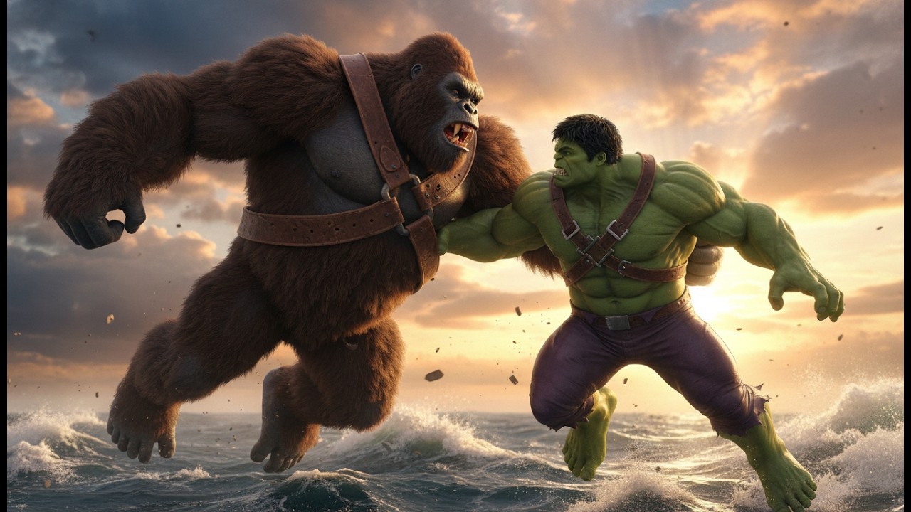 An aerial showdown: Kong vs. Hulk - Who Will Prevail?