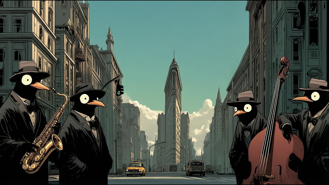 Penguins Step into the City Beat – Jazz for Focus & Calm Study