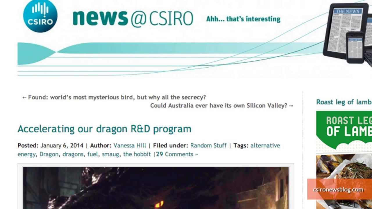 Australia's Science Agency Apologizes For Failing to Create Dragons