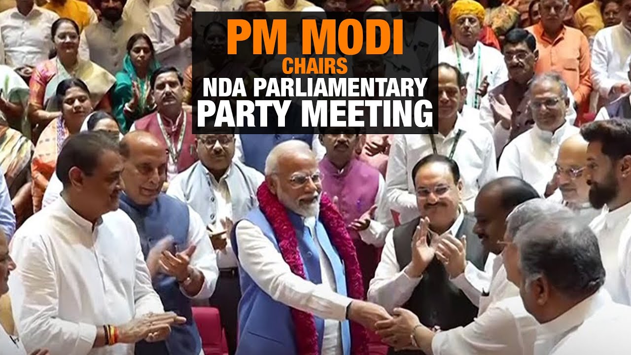 PM Modi Chairs NDA Parliamentary Party Meeting | Addressing MPs Amid Motion of Thanks | News9