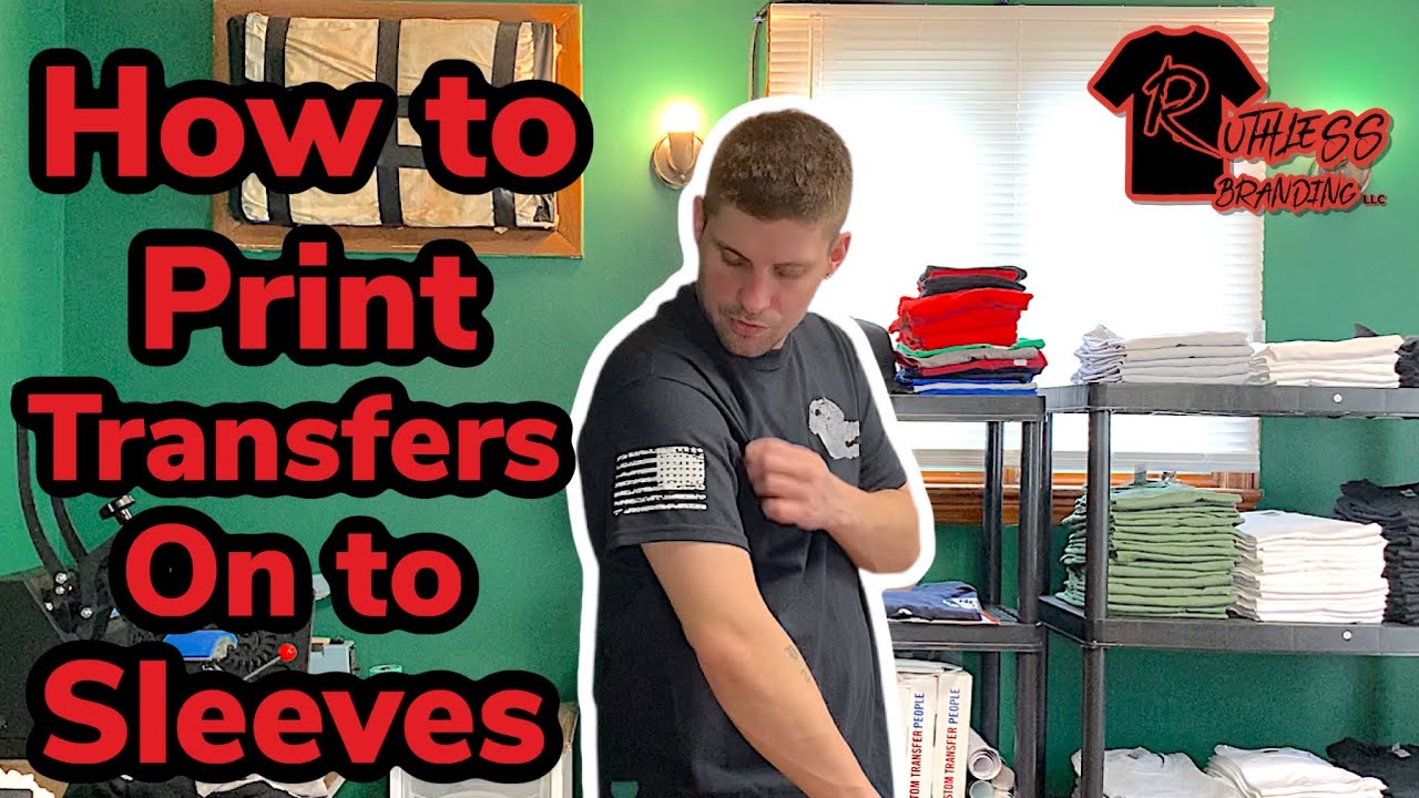 HOW TO HEAT PRESS TRANSFERS ONTO SLEEVES (putting logos on t-shirt sleeves)