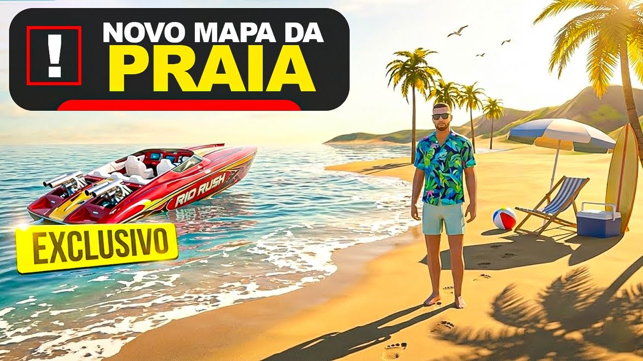 😲 EXPLOREI O NOVO MAPA DA PRAIA NA NOVA ATUALIZAÇÃO E ME SURPREENDI! RIO RISE