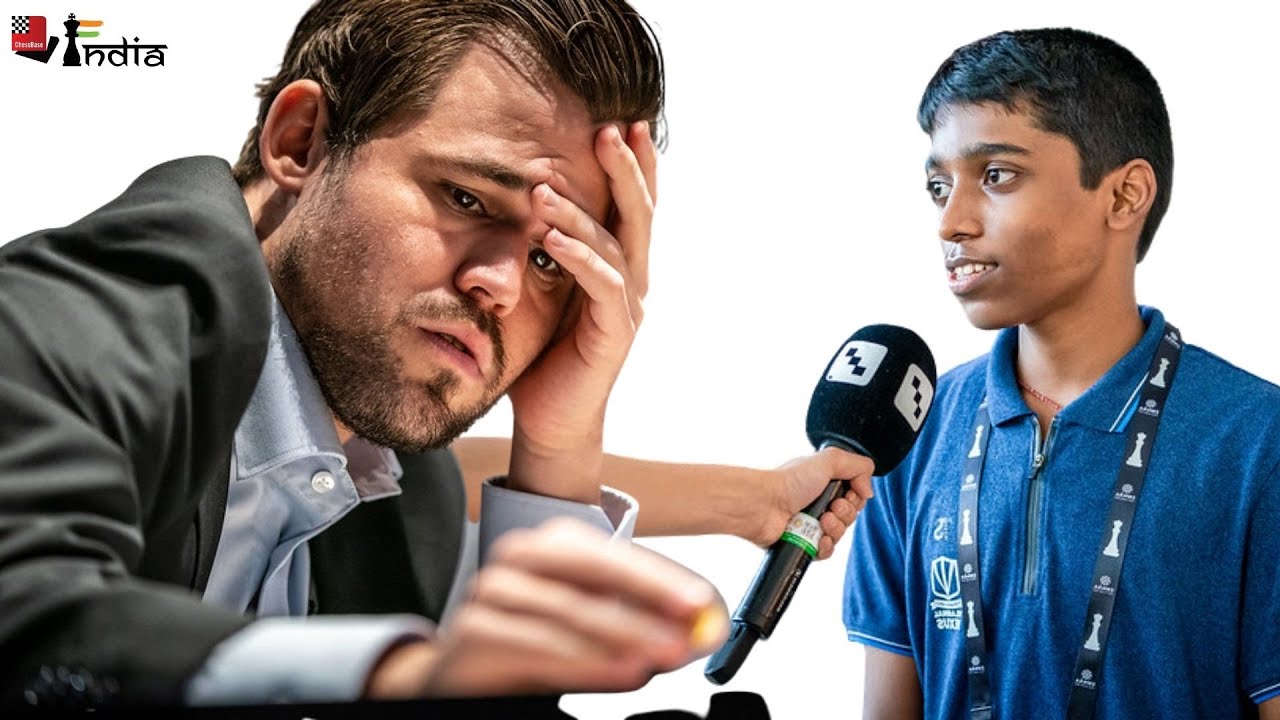 16-year-old Praggnanadhaa beats World Champion Magnus Carlsen | Airthings Masters 2022
